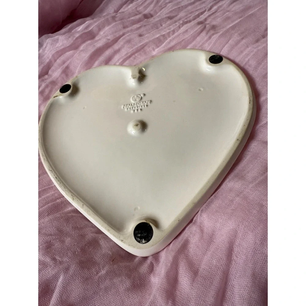 Pfaltzgraff Heart Trivet | Ivory Stoneware | Neutral Cottage Kitchen Decor